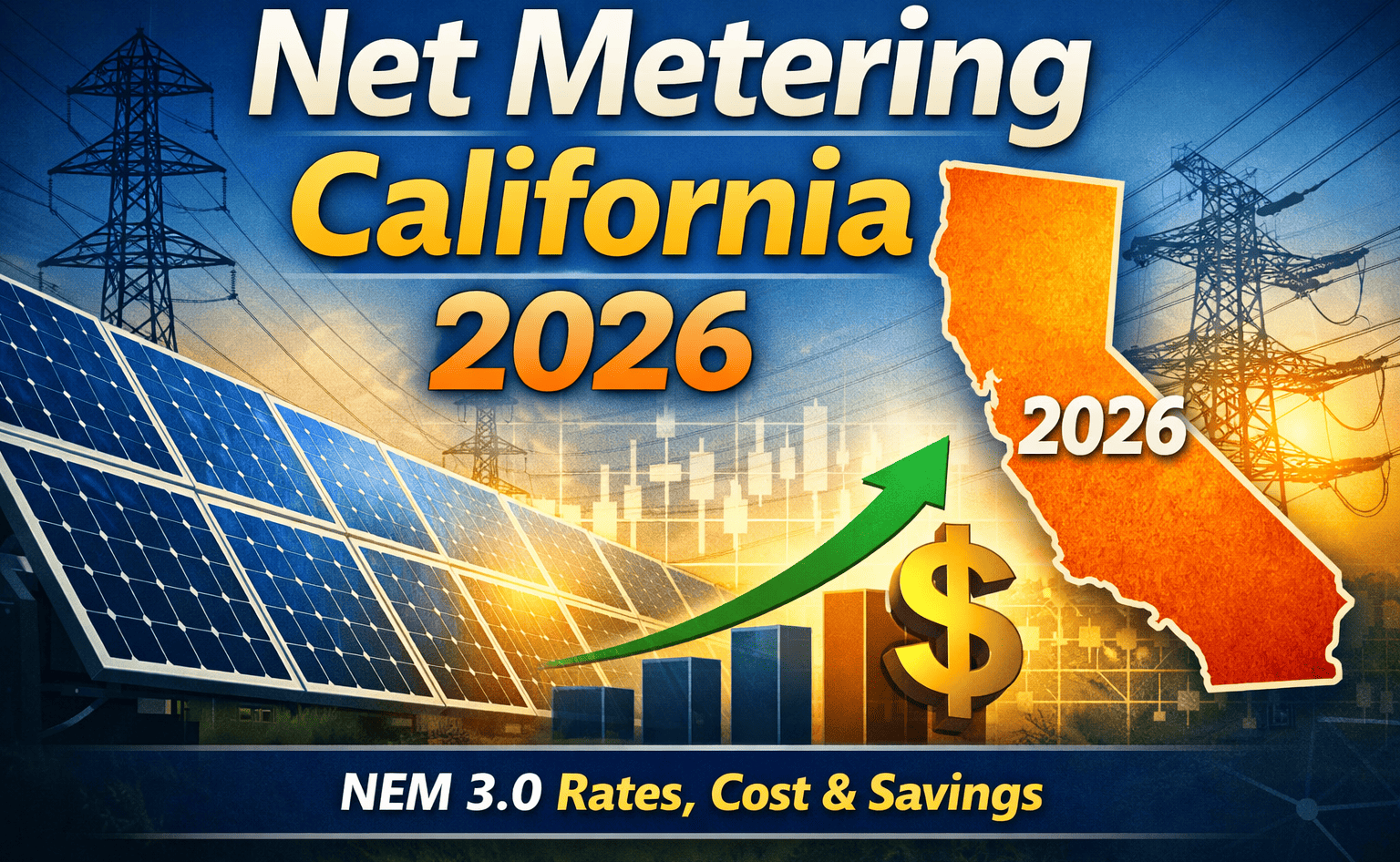 Net metering California 2026 NEM 3.0 solar savings