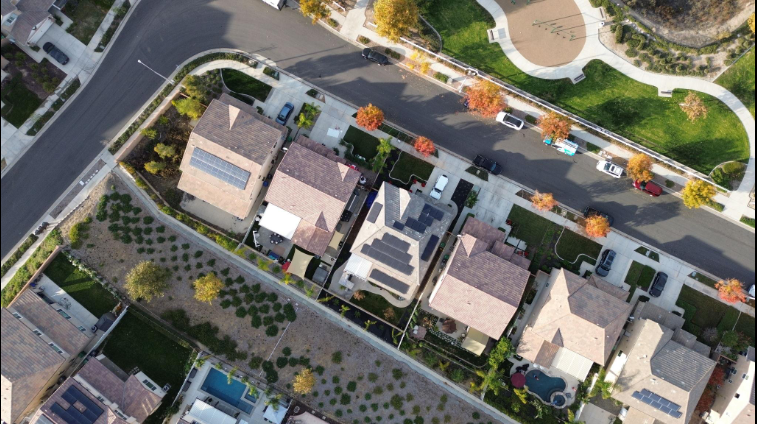 residential solar panels installed on rooftop in Los Angeles