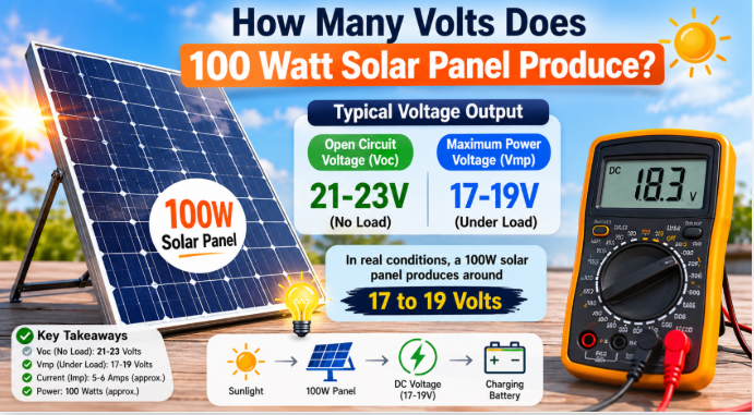 A100 watt solar panel